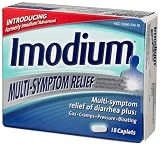 Imodium Multi-Symptom Relief of Diarrhea, 18-Count Caplets (Pack of 3)