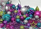 125-Piece Club Pack of Shatterproof Party Theme Multi-Color Christmas Ornaments
