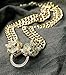 Yellow Gold Plated White Gemstone Crystal Set Panther Leopard Head 2 Low Chain Pendant Necklace 16