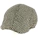 Men's Wool Blend Winter Duck Bill Ivy Cabby Driver Houndstooth Hat Cap Gray M/L