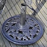 Outdoor Living : Rose 12kg Parasol Base Antique Silver
