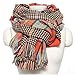 Aircee (TM) Women Autumn Winter Soft Wrap Shawl Blanket Tartan Plaid Tassel Pashmina Scarf (Orange)