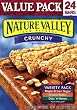 Nature Valley Crunchy Granola Bars, Variety Pack of Oats 'n Honey, Peanut Butter, and Maple Brown Sugar, 24-Count Boxes (Pack of 6)