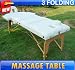 NEW Creme White 3 Fold Thick Portable Massage Table With Carry bag and Pillow
