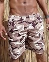 Camouflage Badeshort Herren Army-Style - Cargo Badehose Field