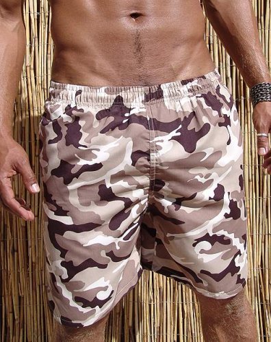 Camouflage Badeshort Army-Style - Cargo Badehose Field