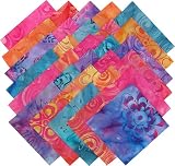 5 BARBADOS BALI BATIK Fabric Squares