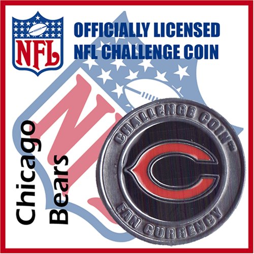 Chicago Bears NFL Football Helmet Challenge Coin Poker Card Guard