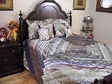 Vintage Zari Indian Luxury Coverlet Bedspread Bedding