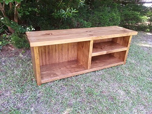Rustic Wood Storage Bench