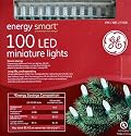 100 LED Mini Holiday Christmas Lights Clear