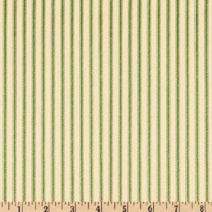54-Wide-Ticking-Stripe-Green-Ivory-Fabric-By-The-Yard