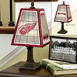 Memory Company Detroit Red Wings Art Glass Table Lamp
