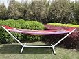 Hammock with Hammock Stand Combo Set - Brazilian Hammock with 79" x 55" Bed, Quick Same Day Shipping