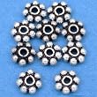 10 Sterling Silver Flower Spacer Bali Beads Jewelry 5mm