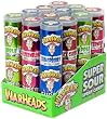 Warheads Super Sour Spray Candy Watermelon Cherry Green Apple Blue Raspberry Variety Pack 0.68 Ounce Bottles (Pack of 12)