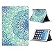 Ipad Mini Leather Case, Shensee Floral Pattern Flip Stand Leather Case Cover for Ipad Mini 1 2 3 Retina