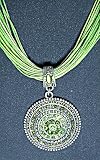 Produkt-Bild: aufwendiges Amulett-Collier in gruen, Modeschmuck