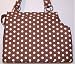Pet Supplies : Designer Dog Carrier - Open Top Polka Dots Pet Carrier - Brown & White