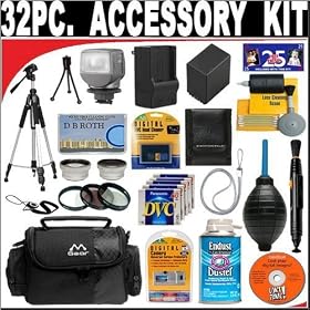 Click here to buy 32 Pc Ultimate Deluxe Db Roth Accessory Kit for the Canon Vixia Hv30 Minidv High... by db.