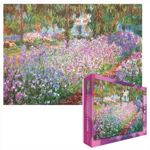 Jigsaw Puzzle by Claude Monet, Le Jardin de Monet a Giverny, 1000 pieces, 126.5 in X 19.25 in. Ships same day.