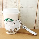 ［ミリュ］ 夜景 革 コーヒーカップスリーブ （姫路レザー／白百合カラー）