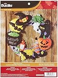 Bucilla Witch's Brew Wreath Felt Applique Wall Hanging Kit, 86563 17 by 17-Inch