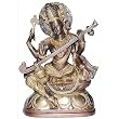 Collectible Figurines Hindu Religious Statue Brass Sculpture of Goddess Saraswati 5 x 2.25 x 7.5 inches (saraswatib008)