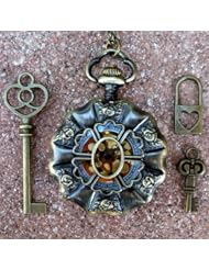 4 Pcs Alice in Wonderland Steampunk Antique Bronze Brass Tibetan Jewelry Findings Mix Lot 95