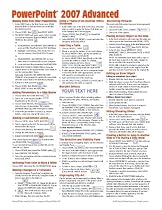 Microsoft PowerPoint 2007 Advanced Quick Reference Guide (Cheat Sheet of Instructions, Tips & Shortcuts - Laminated Card)