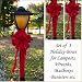 Set of 3 Red Velvet Christmas Bows