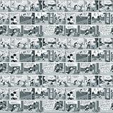 Imperial Disney Home DF059692 Mickey Comic Strip Wallpaper, Black and White, 20.5-Inch Wide