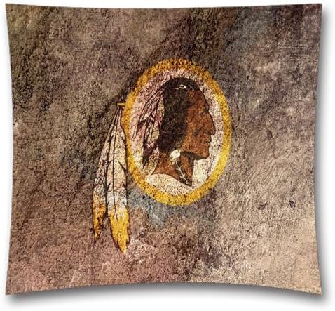 Unique Pillow Case,NFL Washington Redskins Pattern Pillow Cover - Decorative Cotton Linen Square Throw Pillow Case - Size:18X18 inch/(45cm x 45cm)