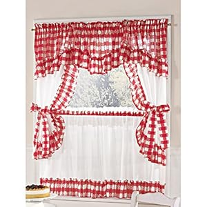 Amazon.com - Blair Home Samantha Kitchen Curtains - Valance Red