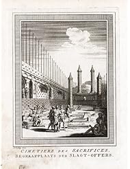 Antique Print-AZTEC SACRIFICE-MEXICO-CEMETARY-Schley-1750