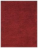Anji Mountain Bamboo Chairmat & Rug Co. 8 Foot by 10 Foot Silky Shag Area Rug, Crimson