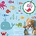 Ocean Fish Wall Decals â€“ Sea Whale Turtle Tropical Creatures Bathroom Stickers [>50 Art Decals] with Free Gift!
