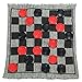 LuluÂ Home Giant Checkers, 3-in-1 Jumbo Checkers Rug Checkers Board Game with Super Tic Tac Toe Set