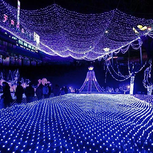 Ali Huang 100 LED Net Mesh Fairy Lights Twinkle Lighting Christmas Wedding with tail plug(Purple)