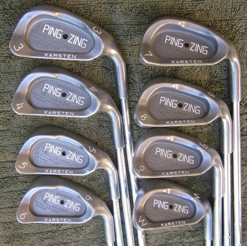 TitaniumGolf Clubs Mens Ping Zing Golf Clubs Irons Set 3 PW Black Dot Stiff Flex