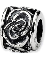 Reflection Beads Silver Floating Petals Flower Bead