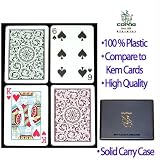 Copag Poker Size Regular Index 1546 Playing Cards (Green Burgundy Setup)