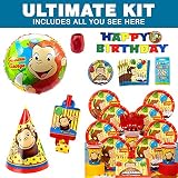 Costume Supercenter BB010941 Curious George Party Ultimate Kit Serves 8 Guests