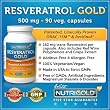 Resveratrol Gold, 500 mg, 60 Vegetarian Capsules (Resveratrol with Grapes and Red Wine Polyphenols, Featuring Patented ResVinol and ORAC-15M)
