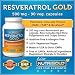 Resveratrol Gold, 500 mg, 60 Vegetarian Capsules (Resveratrol with Grapes and Red Wine Polyphenols, Featuring Patented ResVinol and ORAC-15M)