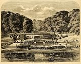 1878 Print Fountain Reservoir Coignet Artificial Stone Garden Rentilly Paris - Original Halftone Print