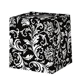 Black & White Damask Tissue Box Cover