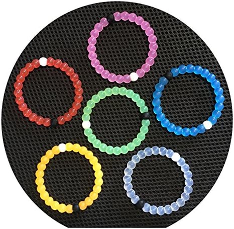 Herolewis Silicone Bracelet Soft and Elastic 4 Size 8 Color (X-Small 5.5 Inches, Through Pink+Agate Red+Through Green+Bright Orange+Translucent+Sky Blue)