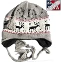 Wildlife Series Reindeer-Earflap Hat-Zinc/Black/Gravel