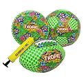 Football, Flyer, Soccer Ball and Air Pump Combo Set - Green